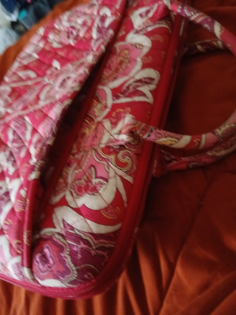 Vera Bradley Pink Quilted Crossbody Tote